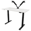 Dellonda White Electric Height Adjustable Standing Desk, 1400 x 700mm Dual Motor 100kg