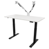 Dellonda White Electric Height Adjustable Standing Desk, 1400 x 700mm Dual Motor 100kg