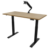 Dellonda Oak Electric Height Adjustable Standing Desk, 1400 x 700mm Dual Motor 100kg