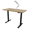Dellonda Oak Electric Height Adjustable Standing Desk, 1400 x 700mm Dual Motor 100kg