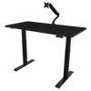 Dellonda Black Electric Height Adjustable Standing Desk, 1400 x 700mm Dual Motor 100kg