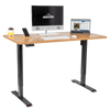 Dellonda Oak Electric Adjustable-Height Standing Desk with Memory, Quiet & Fast 1400 x 700mm