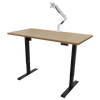 Dellonda Oak Electric Adjustable-Height Standing Desk with Memory, Quiet & Fast 1400 x 700mm