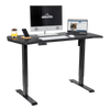Dellonda Carbon Fibre Effect Electric Height Adjustable Standing Desk with Memory, Quiet, 1400 x 700mm