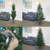 Dellonda Artificial Hinged Christmas Tree 7ft(210cm)