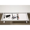 Dellonda Single Motor Ultra-Quiet Electric Desk with Control Panel, USB Port & Drawer - White Desktop
