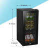Baridi 18 Bottle Wine Fridge & Cooler - Black