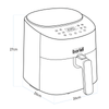 Baridi Single Zone Air Fryer with 8 Preset Functions 3.5L Capacity