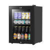Baridi Beer & Drinks Fridge with LED Light, Black and Glass Door 60L