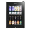 Baridi Beer & Drinks Fridge with LED Light, Black and Glass Door 60L