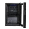 Baridi Beer & Drinks Fridge with LED Light, Black and Glass Door 60L