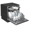 Baridi Tabletop Dishwasher 8 Place Settings 8L Capacity - Black