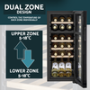Baridi 18 Bottle Dual Zone Wine Fridge & Cooler