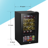 Baridi 24 Bottle Tabletop Wine Fridge & Cooler