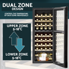 Baridi 36 Bottle Dual Zone Wine Fridge & Cooler