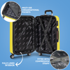 Dellonda Lightweight ABS Luggage Set with TSA Lock - Yellow
