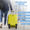 Dellonda Lightweight ABS Luggage Set with TSA Lock - Yellow