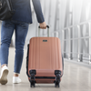 Dellonda Lightweight ABS Luggage Set with TSA Lock - Rose Gold