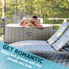 Dellonda 2-4 Person Inflatable Hot Tub/Spa with Smart Pump - Rattan Effect