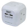 1.4m Extension Cable Cube 4 x 230V & 2 x USB - White