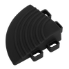 Polypropylene Floor Tile Corners 60 x 60mm, Black - Pack of 4