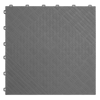 Polypropylene Floor Tile 400 x 400mm, Grey Treadplate - Pack of 9