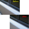 Britpart Window Trim Outer Weather Seal Strip Kit for Discovery 3, showing before and after images of the vehicle door window seal replacement.