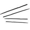 Britpart Window Trim Outer Weather Seal Strip Kit for Discovery 3, black weather sealing strips for vehicle window protection and sealing.