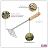 Premier Garden Hand Rake with Short Ash Handle & Stainless Steel Tines
