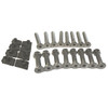 Britpart Front Door Hinge Bolt Kit Stainless Steel - DA1132 for Defender, stainless steel door hinge bolts and black locking nuts for vehicle door hinges.