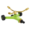 3-Arm Brass Sprinkler with Metal Wheeled Base