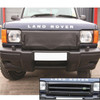 Britpart Radiator Muff Black for Discovery 2, front view of the vehicle showing the radiator cover and front grille.