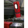 Sealey LED3601R red COB LED work lamp angled view