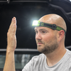Rechargeable Head Torch with Auto-Sensor 2W COB LED - Green