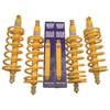 Britpart Plus 2-Inch Suspension Kit with Coil Springs and Super Gaz Shock Absorbers for Defender 90, yellow coil springs and shock absorbers for off-road vehicle suspension upgrade. Britpart Plus 2-Inch Suspension Kit with Coil Springs and Super Gaz Shock Absorbers for Defender 90, yellow coil springs and shock absorbers for off-road vehicle suspension upgrade.