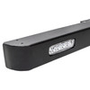 Britpart Front Bumper With LED Daytime Running Lights DRL for Defender, a black bumper with integrated LED daytime running lights for enhanced visibility and vehicle protection.