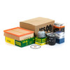 OEM Parts Premium Engine Service Filter Kit | OEM - DA6004P for Defender Td5, car engine filters and oil filters in packaging with a box and individual filter components