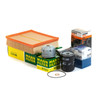 Product OEM Parts Premium Engine Service Filter Kit | OEM - DA6004P, includes various filters and parts for Defender Td5 engine maintenance.