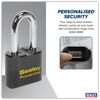 Premier Steel Body Combination Padlock Long Shackle 62mm