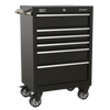 Premier Heavy-Duty Rollcab 6 Drawer 675mm - Black