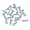 Numberplate Screw with Plastic Enclosed Head 4.8 x 24mm, White - Pack of 50