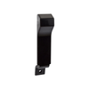 Britpart Black Aluminium Door Lock Peg for Defender, automotive door lock component in black aluminium with mounting hole.