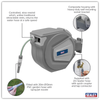Auto-Rewind Control Garden Hose Reel 30m