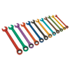 Siegen Multi-Coloured Combination Ratchet Spanner Set 12pc