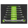 Siegen Combination Ratchet Spanner Set with Tool Tray 7pc