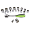 Siegen Socket Set 3/8"Sq Drive 19pc - S01243