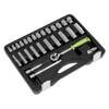 Siegen Socket Set 3/8"Sq Drive 28pc