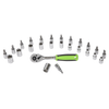 Siegen Socket & Socket Bit Set 1/4"Sq Drive 27pc