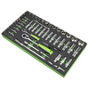 Siegen Socket Set with Tool Tray 1/4" & 1/2"Sq Drive 62pc
