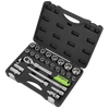 Siegen Extendable Ratchet Socket Set 1/2"Sq Drive 26pc